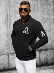 Bluză cu fermoar bărbați neagră OZONEE NB/MF2020