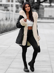 Geacă de iarnă damă neagră OZONEE JS/M763/392Z