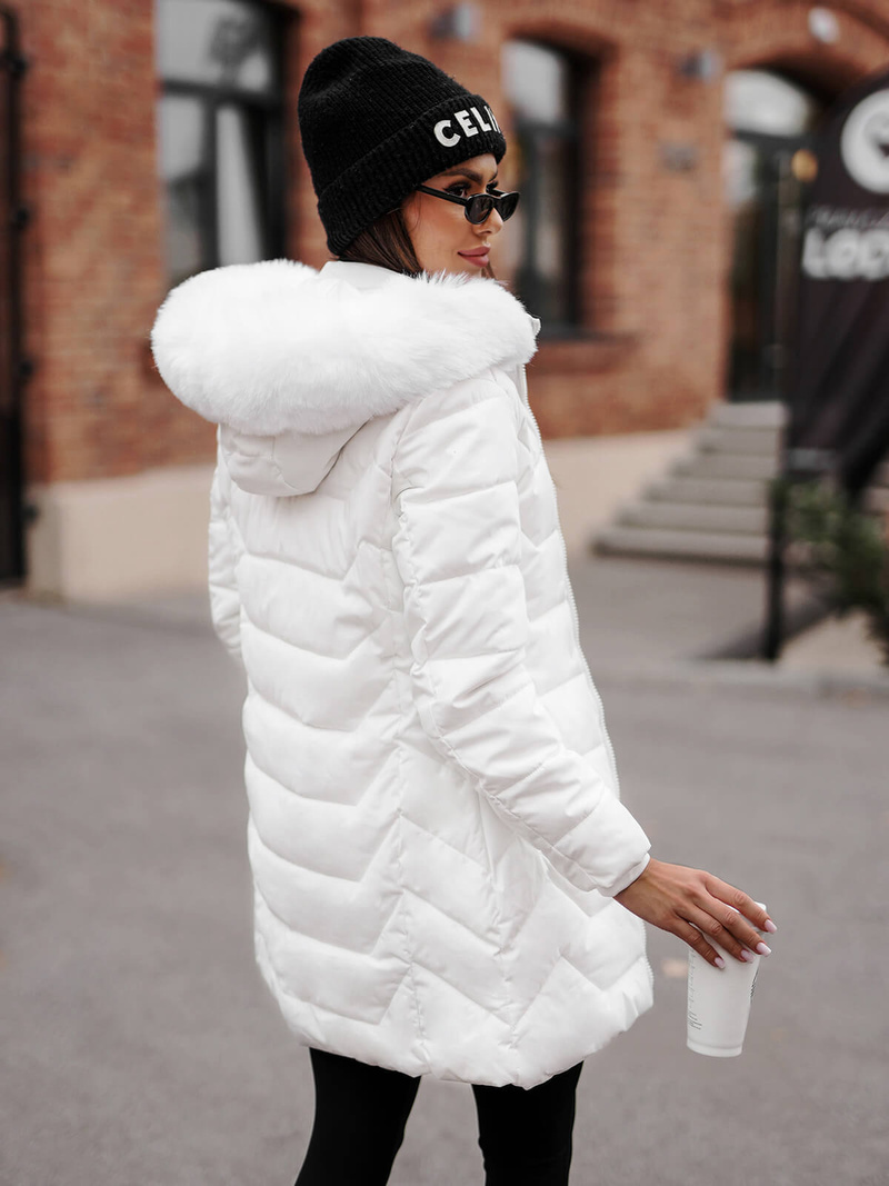 Geacă de femei alb OZONEE JS/16M9121/281Z