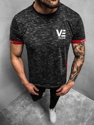Tricou bărbați negru OZONEE JS/SS11123Z