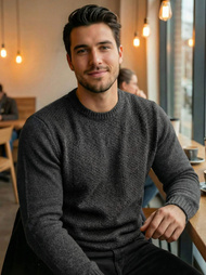 Pulover bărbați antracit OZONEE JS/59B3607/5