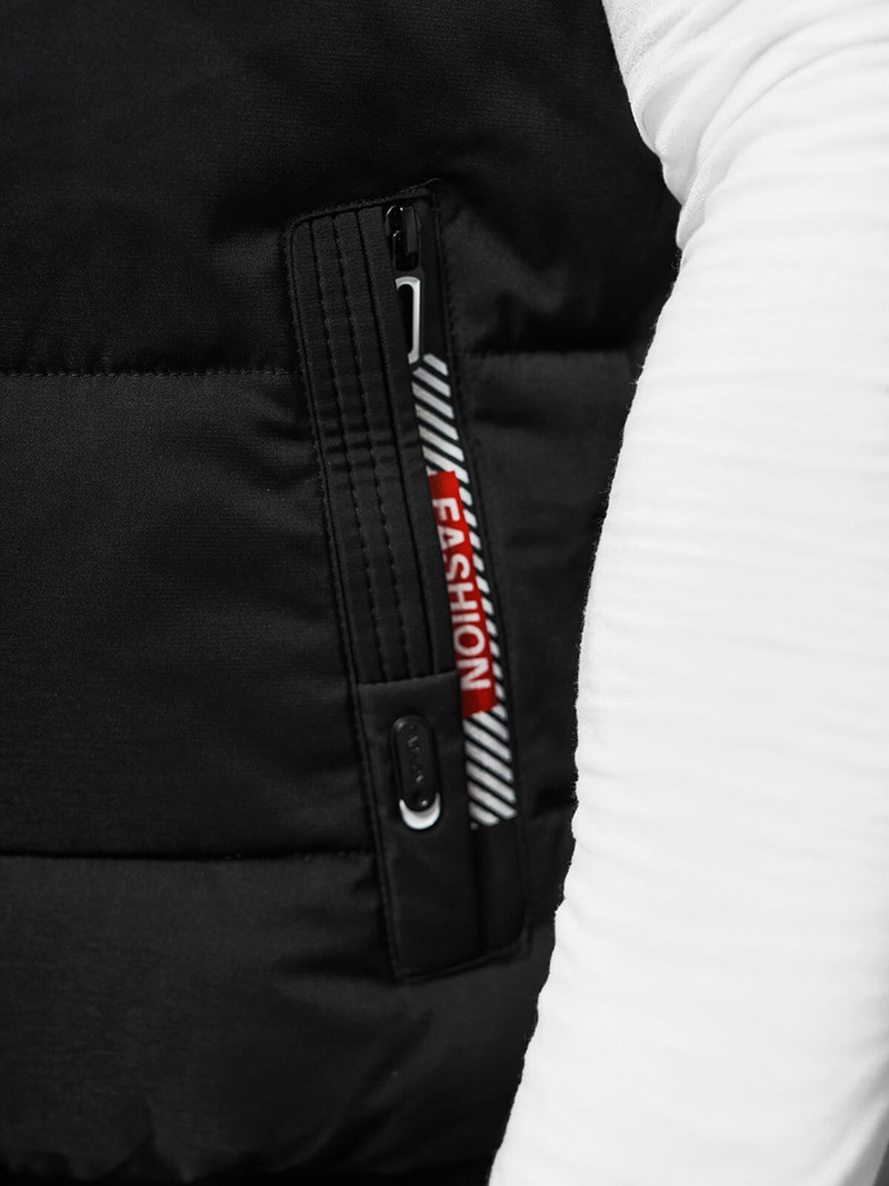 Vestă bărbați neagră OZONEE JS/84M3028/392