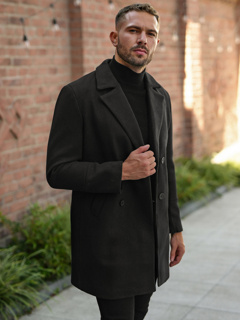 Palton bărbați negru OZONEE JS/11Z8269