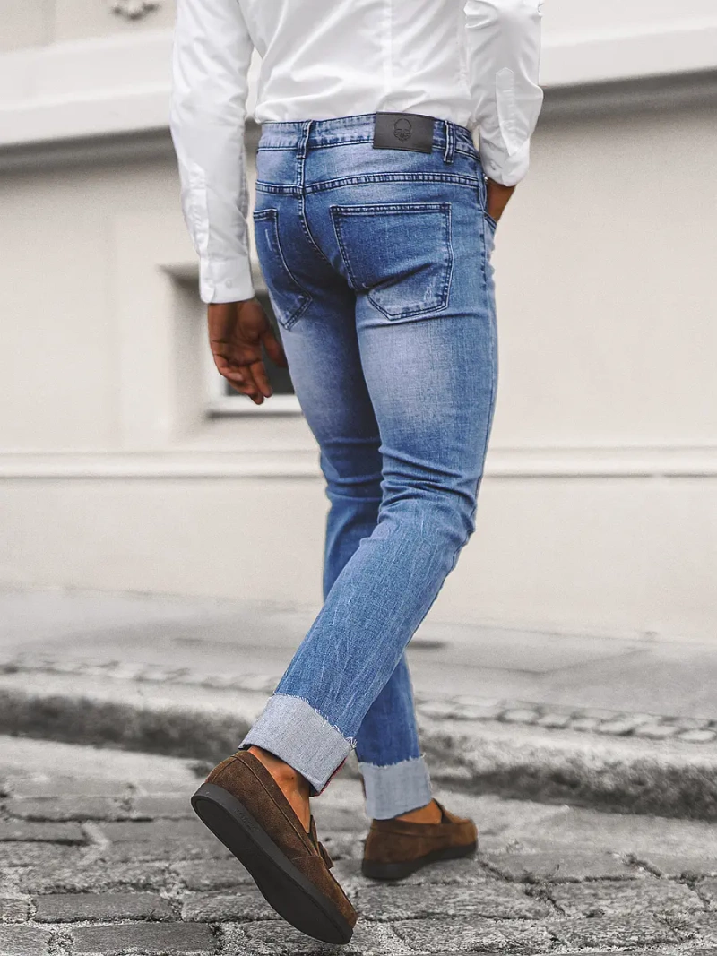 Blugi bărbaţi albaștri OZONEE NB/MP0126B