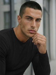 Tricou cu mânecă lungă negru OZONEE JS/DB71/1