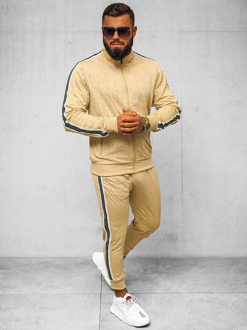Compleu sport bărbaţi bej OZONEE O/3C101/2