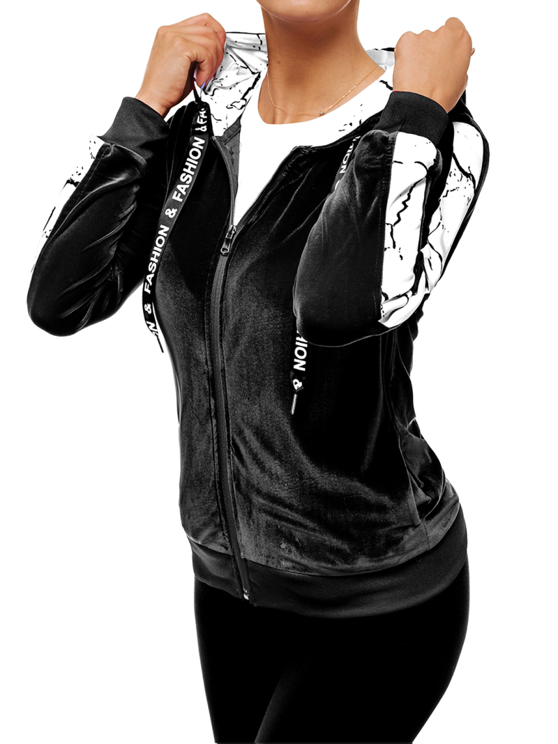 Hanorac femei neagră OZONEE O/82270