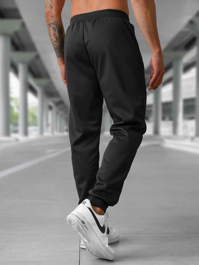 Pantaloni de trening bărbaţi negri OZONEE JS/15K1835/3