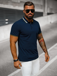 Tricou polo bărbați albastru marin OZONEE O/DA729