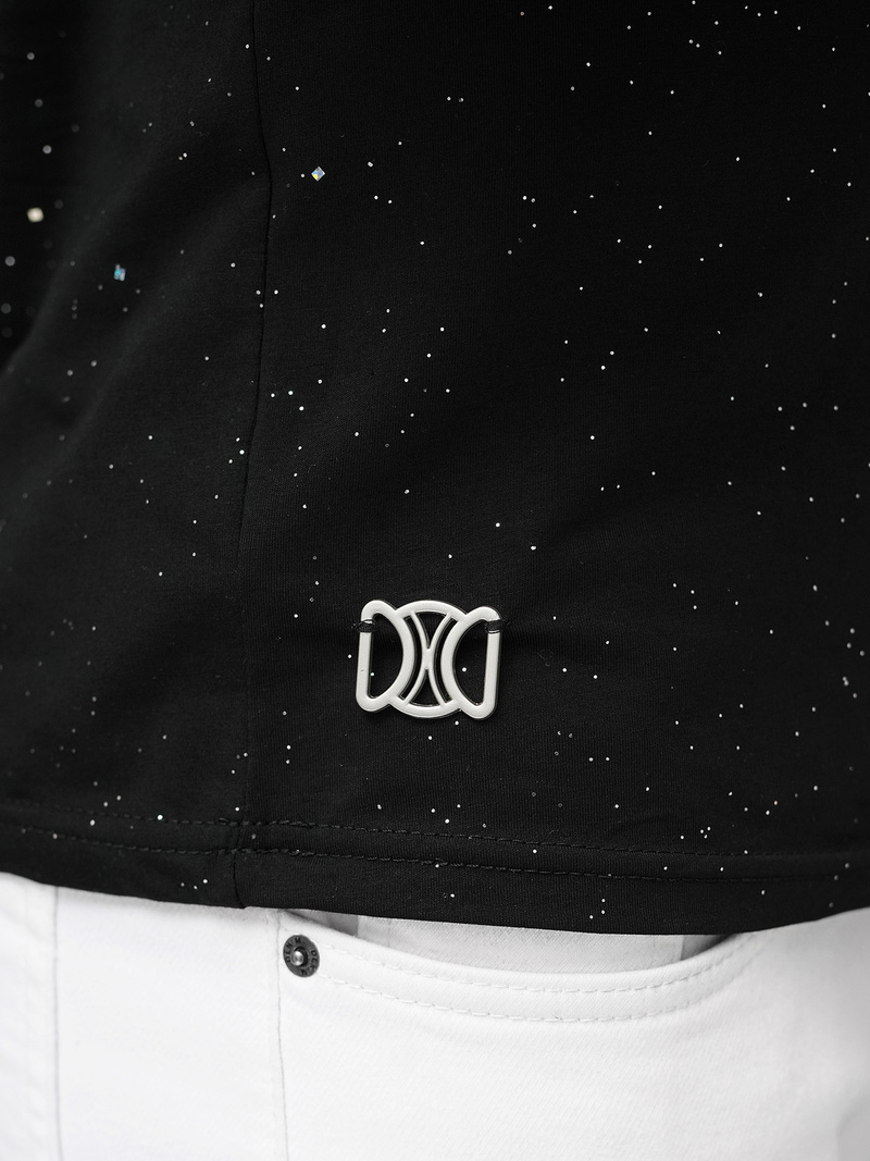 Tricou bărbați negru OZONEE O/QQ1388