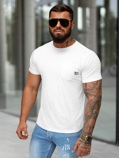 Tricou bărbați alb OZONEE O/QQ1387