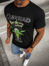 Tricou bărbați negru OZONEE O/BL2259