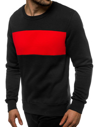 Hanorac bărbați negru-roșu OZONEE JS/2020/18