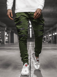Pantaloni chino jogger pentru bărbați kaki OZONEE G/11132