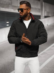 Jachetă de primăvară bărbați neagră OZONEE JS/5M3211/392