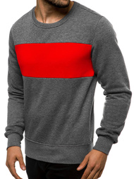 Hanorac bărbați antracit-roșu OZONEE JS/2021/18