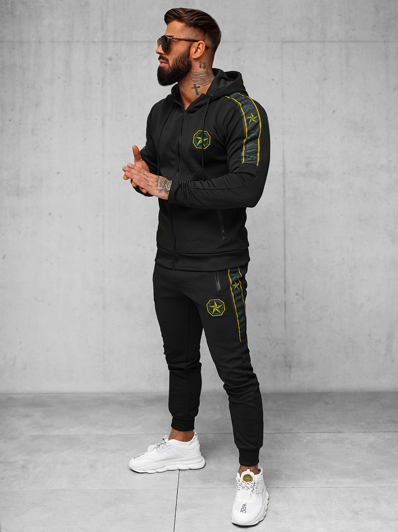 Compleu sport bărbaţi negru OZONEE O/FF3562AB