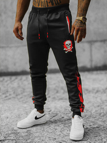 Pantaloni de trening bărbaţi negri OZONEE JS/K10237Z