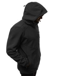 Jachetă bărbați SOFTSHELL neagră OZONEE GE/12259Z