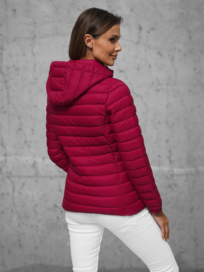 Jachetă de femei bordo OZONEE JS/16M9101/06