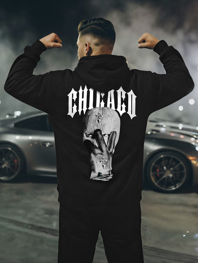 Hanorac bărbați negru OZONEE JS/21B1903/3