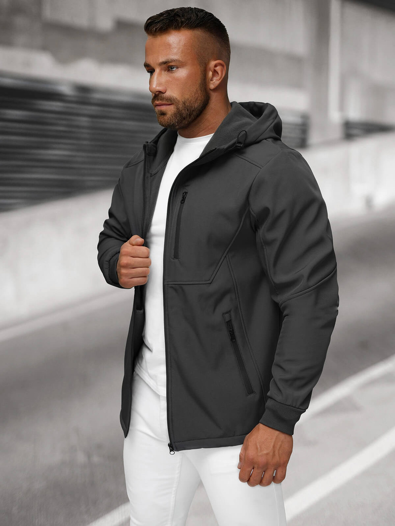 Jachetă bărbați softshell antracit OZONEE JS/27B6529/5