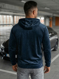 Hanorac bărbați din catifea albastru marin OZONEE JS/8B1168/25Z