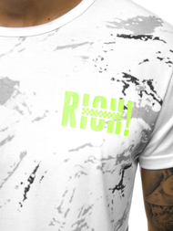 Tricou bărbați alb OZONEE JS/KS1976Z