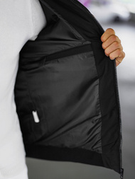 Geacă de iarnă parka bărbați alb-negru OZONEE JS/31M5030/392Z