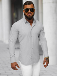 Cămașă bărbați gri OZONEE O/V118