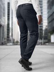 Pantaloni chino bărbaţi albastru marin OZONEE V/5100