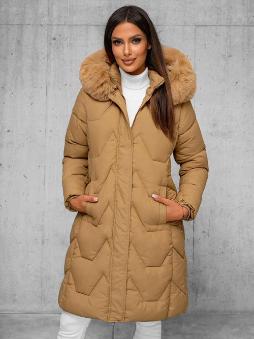 Geacă de femei bej OZONEE JS/16M9202/62Z