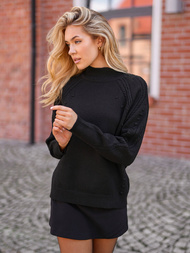 Pulover dama negru OZONEE JS/53B5201/3