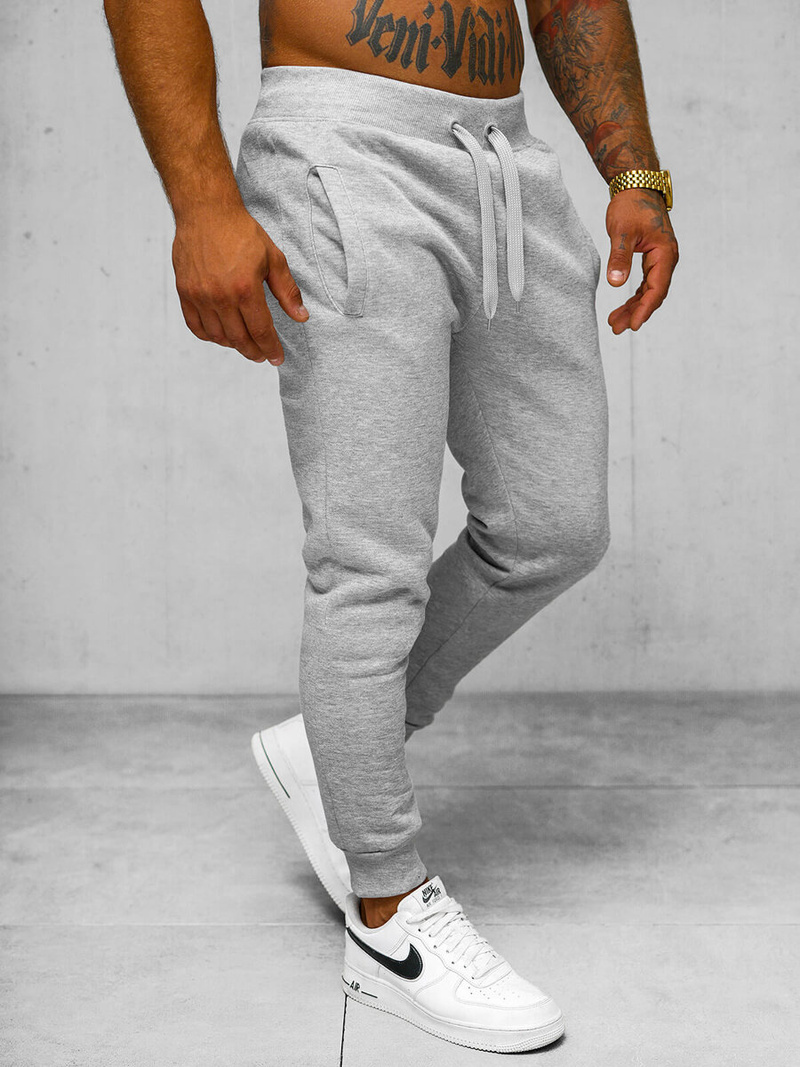 Pantaloni de trening bărbaţi gri OZONEE JS/XW01Z
