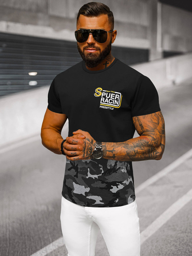 Tricou Bărbați Gri OZONEE JS/S985/2Z