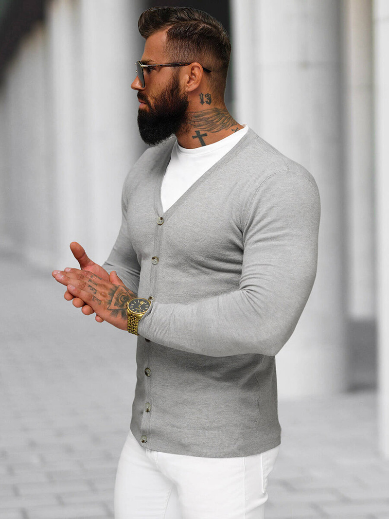 Pulover bărbați gri OZONEE NB/MM6006/2Z