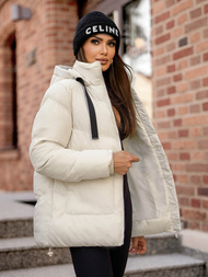 Geacă de femei écru OZONEE JS/5M3251/281Z