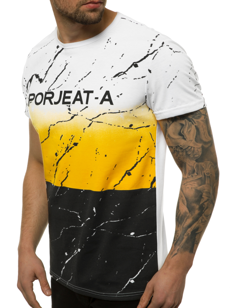 Tricou bărbați galben OZONEE JS/SS11120