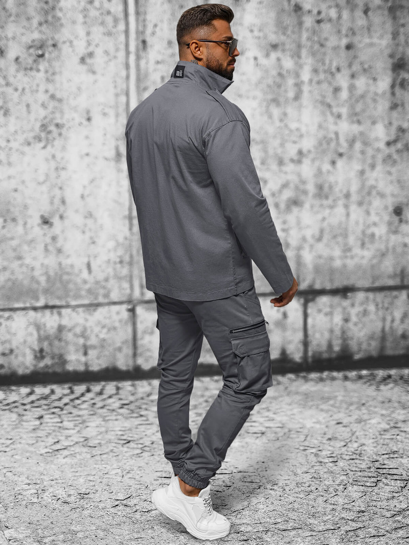 Jachetă de primăvară bărbați antracit OZONEE O/G3035