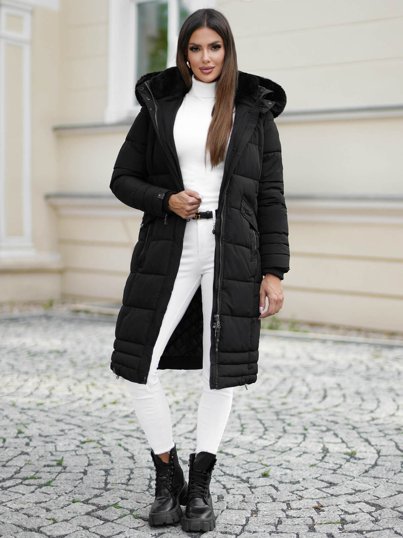 Geacă de femei neagra OZONEE O/W377Z