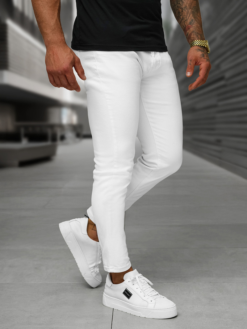 Blugi bărbaţi albi OZONEE O/YB661