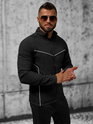 Jachetă de primăvară bărbați neagră OZONEE JS/M10302