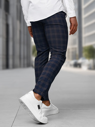 Pantaloni chino bărbaţi albastru marin OZONEE DJ/5632Z