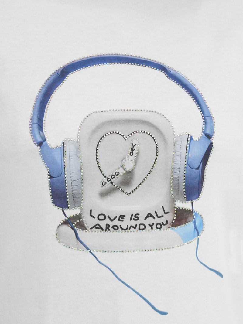 Tricou femei alb-albastru OZONEE DJ77806