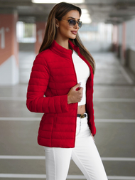 Jachetă de femei roșie OZONEE JS/16M9111/270Z