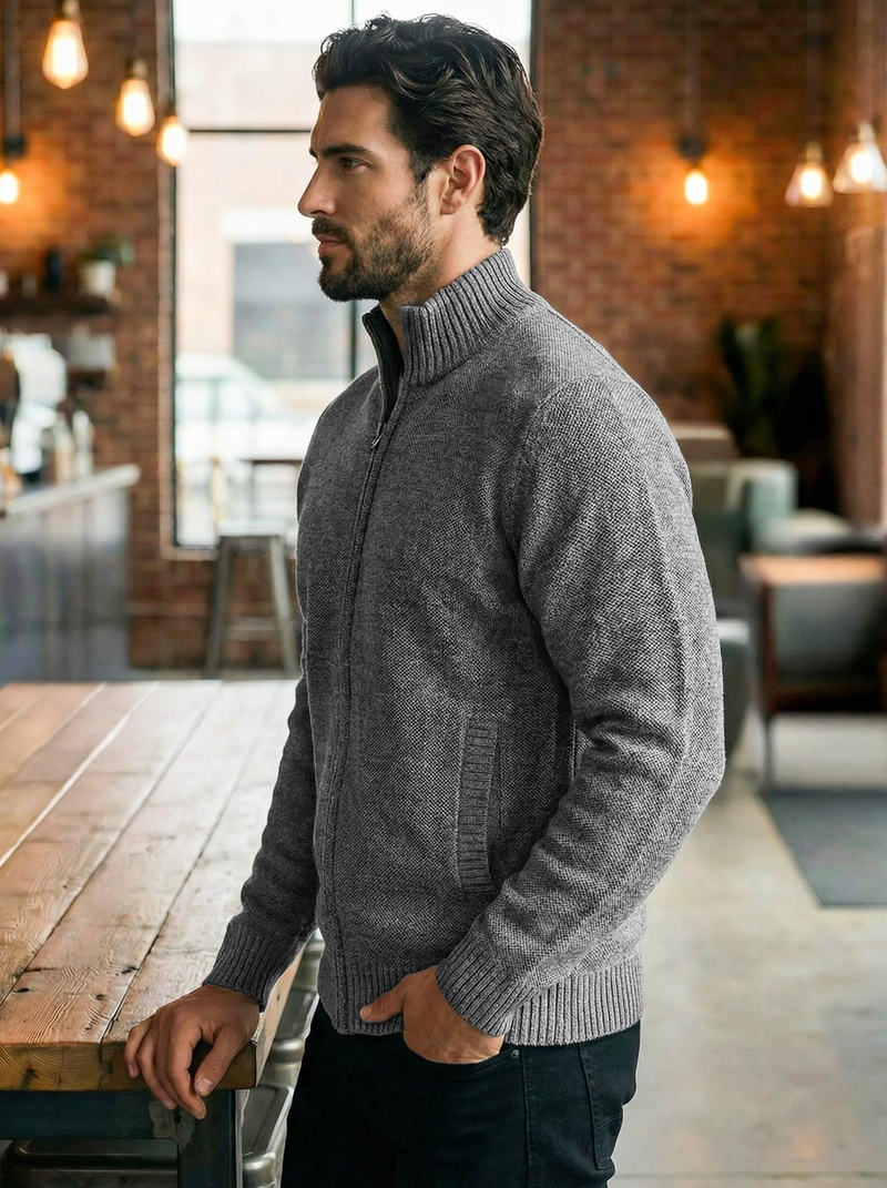 Pulover bărbați antracit OZONEE JS/59B3611/5