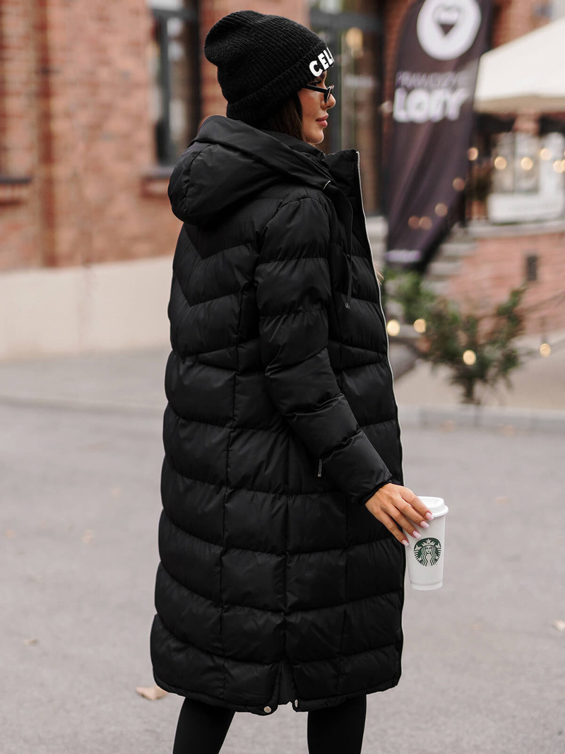 Geacă de femei neagra OZONEE JS/M736/392Z