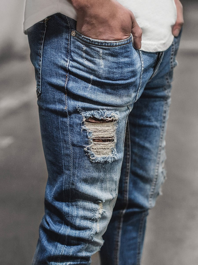 Blugi bărbaţi albaștri OZONEE G/1085