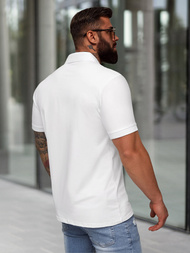 Tricou polo bărbați alb OZONEE NB/MT3122
