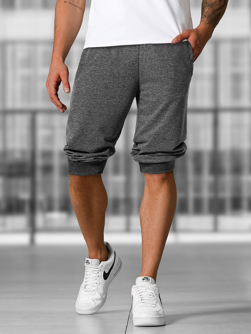 Pantaloni scurți sport bărbați antracit OZONEE JS/XW07/5Z